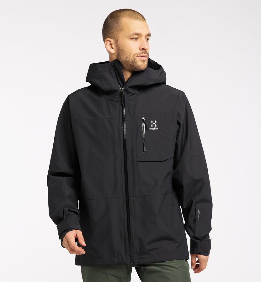 Haglöfs Mens Lumi Hiking Jacket Black New Zealand 75491JZDR